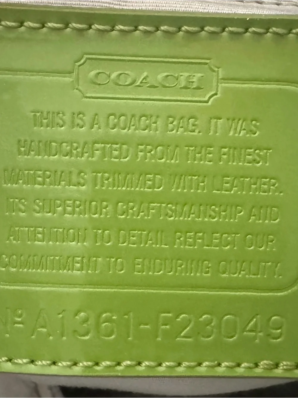 Coach Signature Heritage Canvas Tote
